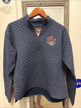 Auburn Navy Quilted quarter zip
